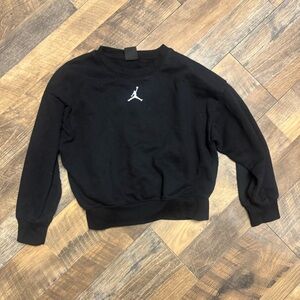 Jordan Black Crewneck Sweatshirt with White Jumpman